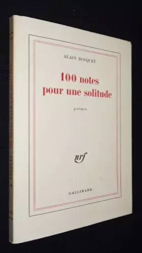 Couverture du produit · 100 notes pour une solitude