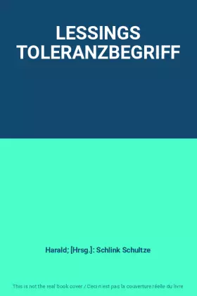 Couverture du produit · LESSINGS TOLERANZBEGRIFF