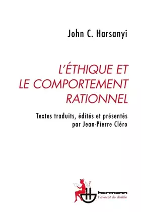 Couverture du produit · L'éthique et le comportement rationnel