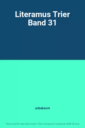 Couverture du produit · Literamus Trier Band 31
