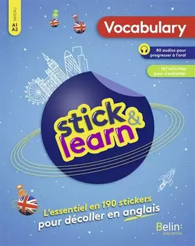 Couverture du produit · STICK & LEARN VOCABULARY
