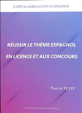Couverture du produit · Réussir le thème espagnol en licence et aux concours