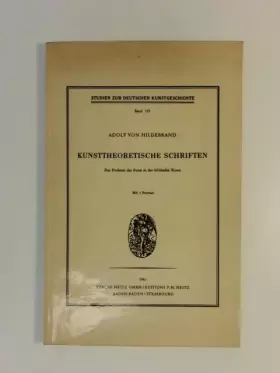 Couverture du produit · Kunsttheoretische Schriften.