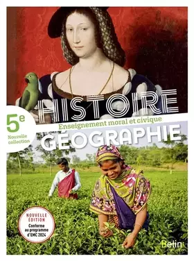 Couverture du produit · Manuel Histoire Géographie EMC 5e 2024