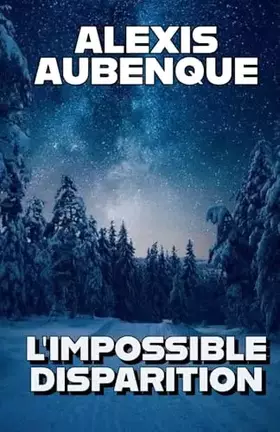 Couverture du produit · L'IMPOSSIBLE DISPARITION