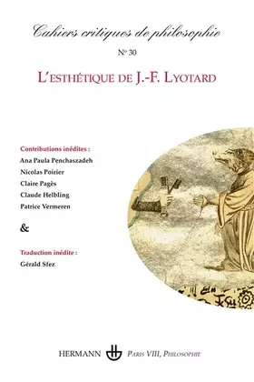 Couverture du produit · Cahiers critiques de philosophie n°30