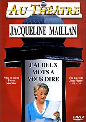 Couverture du produit · J'ai deux mots à vous dire