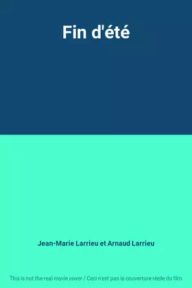 Couverture du produit · Fin d'été